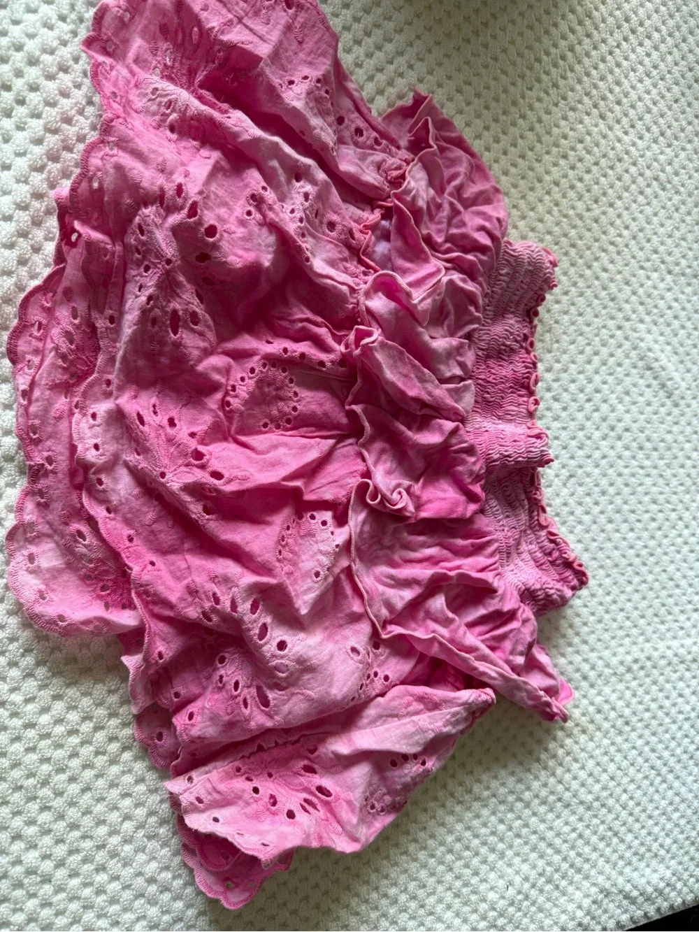 Global Love Girls' Pink Smocked Skirt - Medium